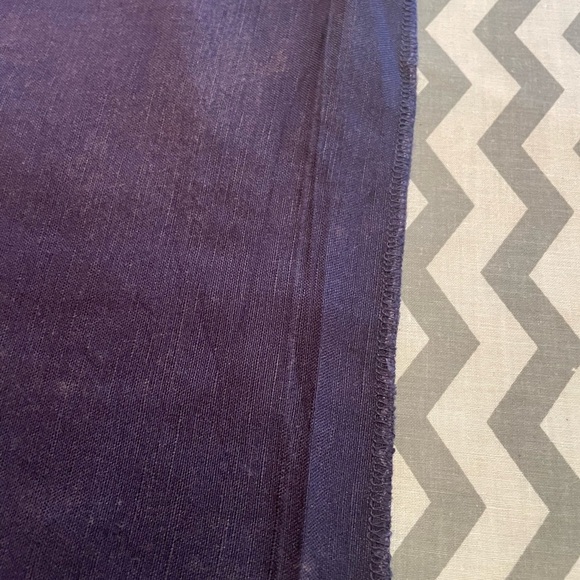 Loft Ann Taylor  Navy Blue Button-Accent Skirt size 4 linen/rayon - Picture 4 of 7